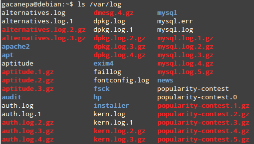 Log Files and Directories in Debian 8