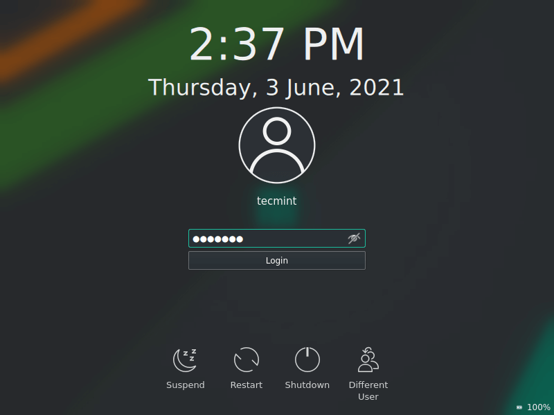 Manjaro User Login