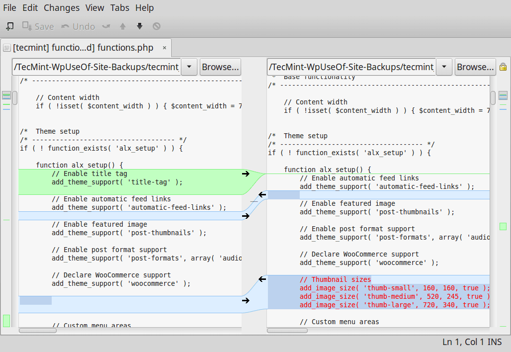 Meld - A Diff Tool to Compare File in Linux