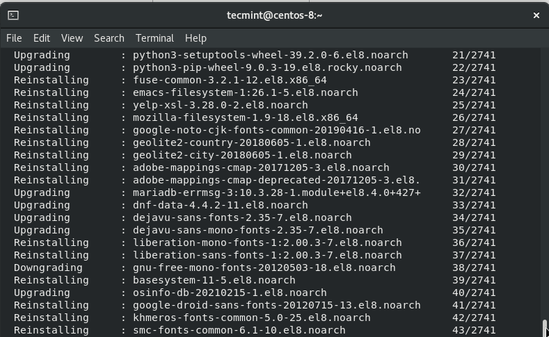 CentOS 8 to Rocky Linux Migration Process