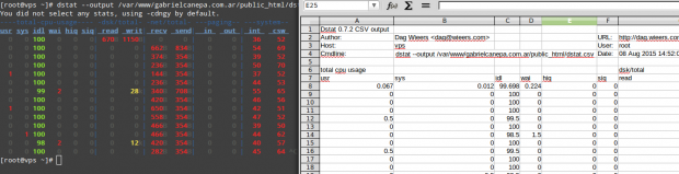 Monitor Linux Statistics Output