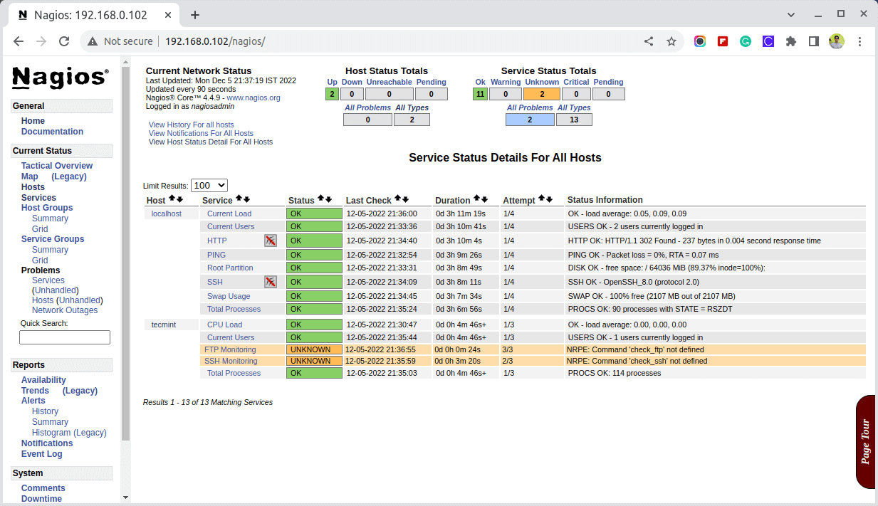 Monitoring Remote Linux Host in Nagios