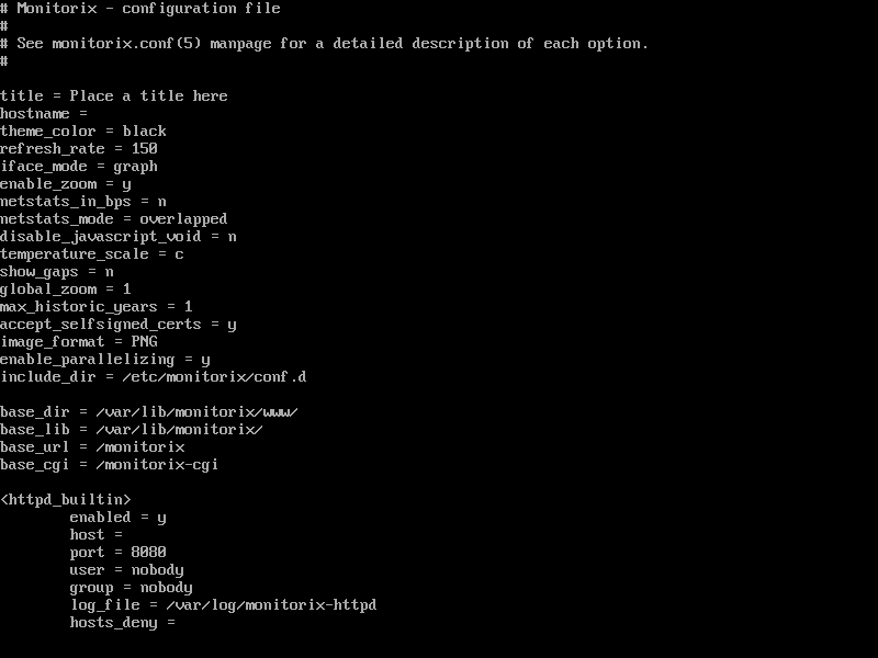 Monitorix Configuration Settings