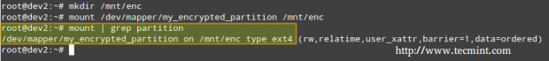 Mount Encrypted Partition in Linux