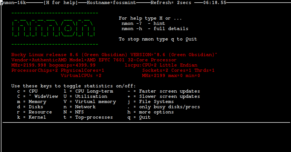 Nmon Linux Performance Monitoring Tool