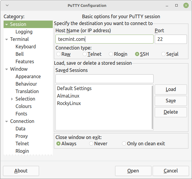 Putty SSH Client