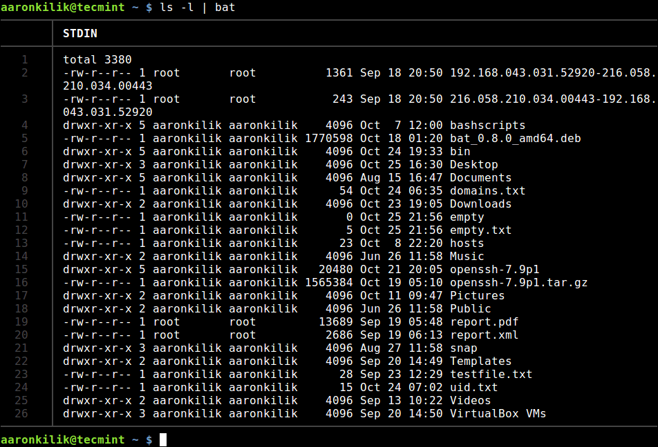 Read from Stdin Output