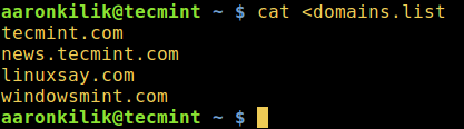 Redirect Standard Input to File