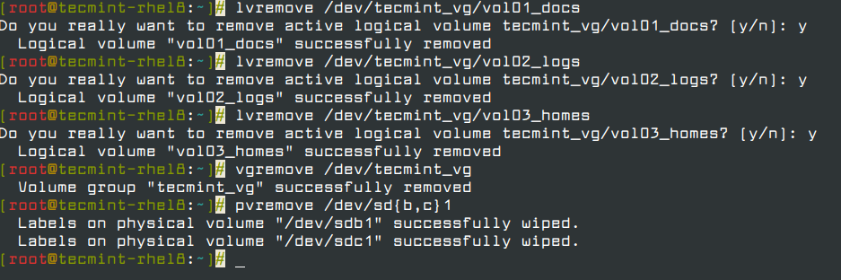 Remove LVM Setup