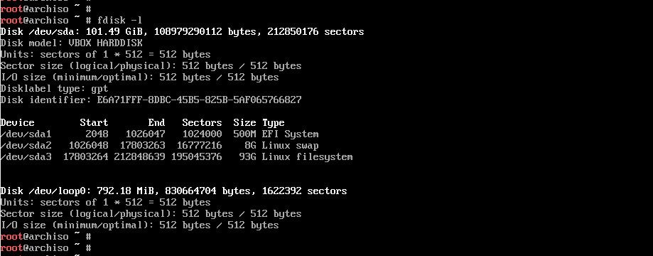 Review Partition Table Summary