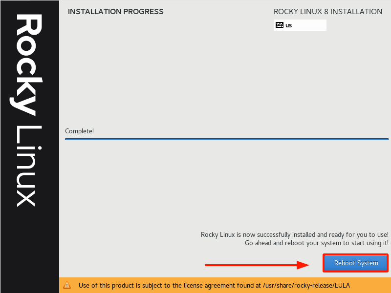Rocky Linux Installation Complete