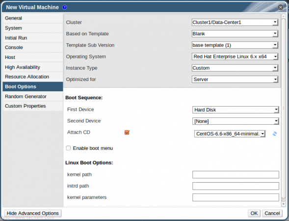 Select Boot Options