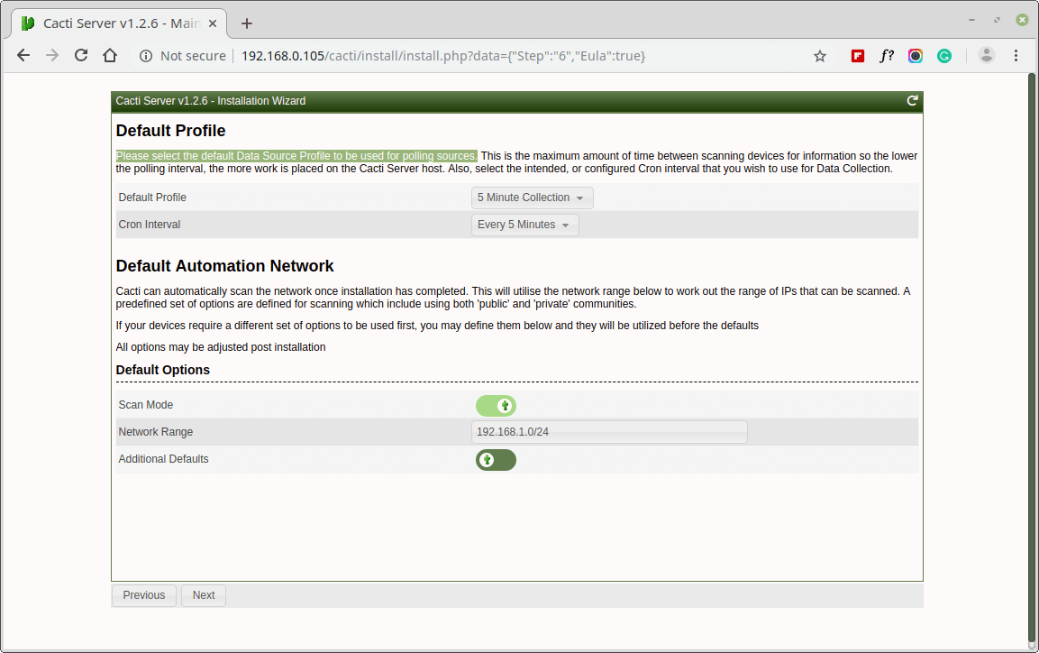 Select Data Source Profile