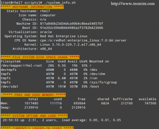 Server Monitoring Shell Script