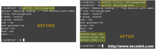 Set Default ACL in Linux