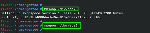 Setup Swap Partition