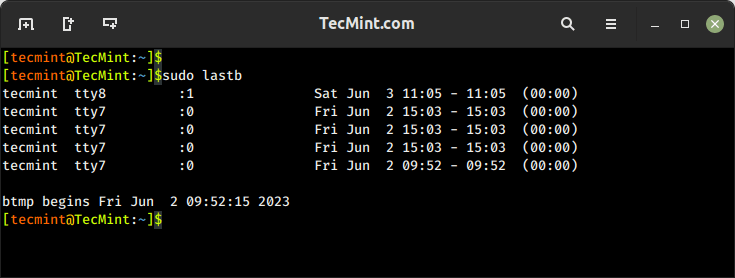 Show Failed Login Attempts in Linux