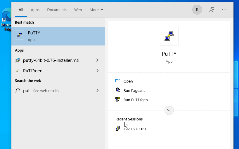 Start Puttygen in Windows