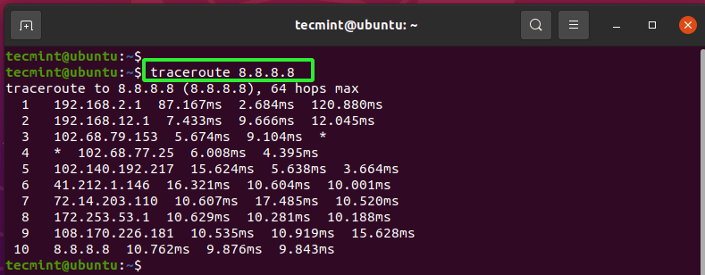 Trace Network Activity