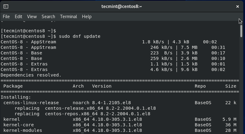 Update to CentOS 8.4