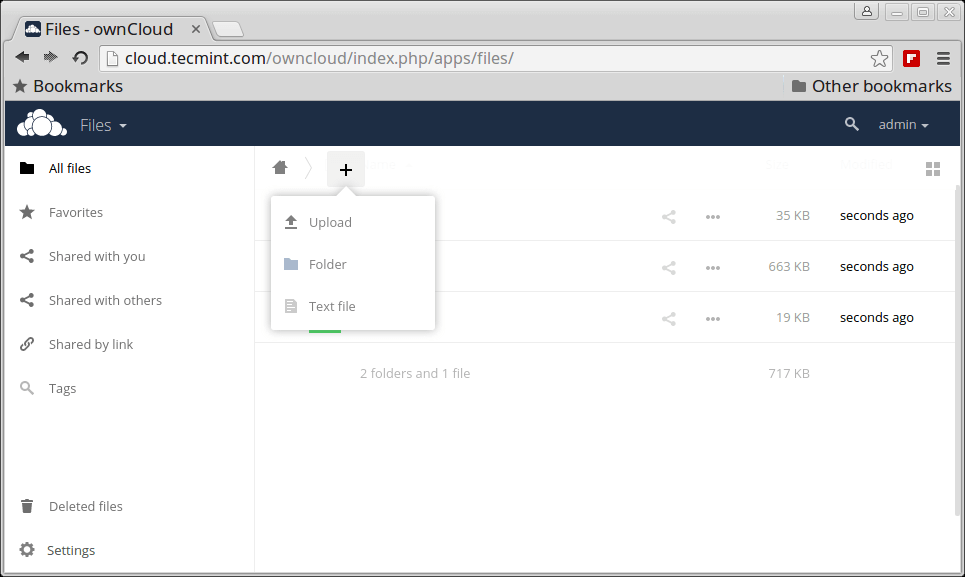 Upload Files to OwnCloud Storage