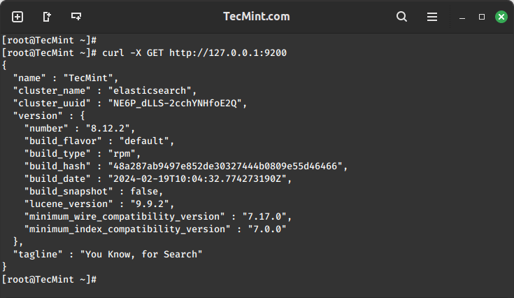 Verify Elasticsearch Installation