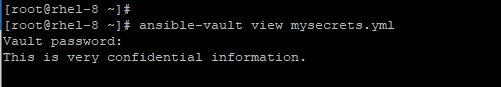 View Encrypted File in Ansible