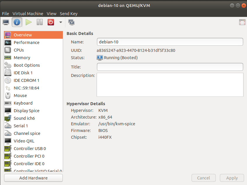 VM Hardware Overview