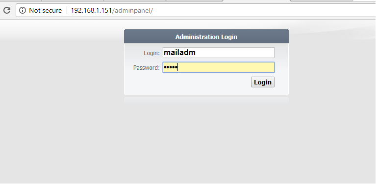 WebMail Admin Login