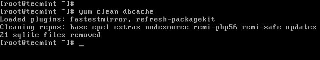 Yum Clean Database Cache