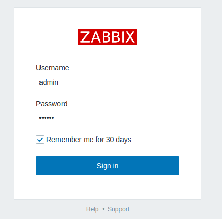 Zabbix Login