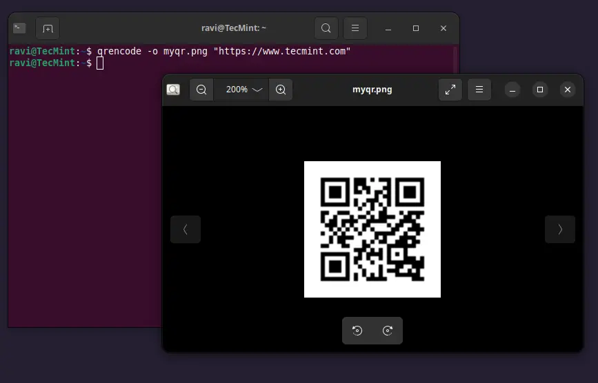 Generate a QR Code for a URL