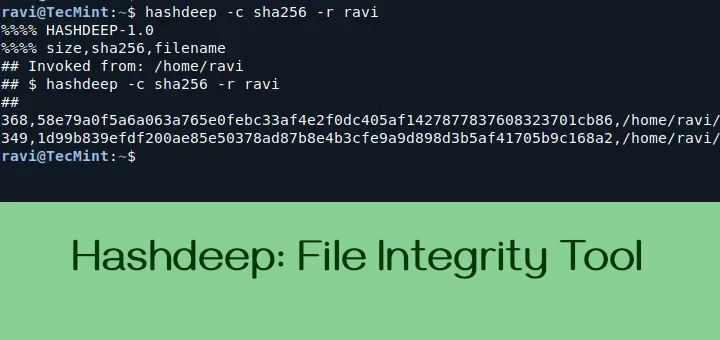 Hashdeep - Linux File Integrity Checker