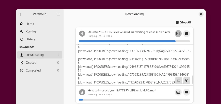Parabolic - Video Downloader for Linux